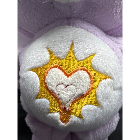 Care Bears Bright Heart Raccoon Purple Plush Toy 2004 Edition 10" Soft Cuddly St - Picture 3 of 8